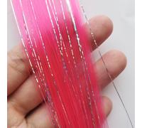 piume per capelli Clip nelle estensioni dei capelli colorati Orpelli misti d'argento Sintetici 2 in 1 Parrucchino Momenti salienti della festa for le donne Ragazze per le feste