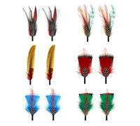Piume per Cappello, 12/10 Pezzi di Piume Naturali per Cappelli Piume Artigianali Colorate di Pavone per Spille Piume per Cappelli da Cowboy e Fascinator Piume Accessori Fai da te Decorazioni (12)