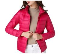 Piumino 100 G Donna, Giacca Imbottita Donna con Zip Mezza Stagione Trapuntato Piumino Ripiegabile Imbottito Elegante Invernale Caldo Antivento Giubbino per All'aperto Sportiva