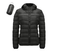 Piumino 100 G Donna, Giubbino Donna Leggero con Cappuccio E Cerniera Leggero Caldo Giubbotto Imbottito Trapuntato Invernale Ultraleggero Taglie Forti Giubbotto per Quotidiano Viaggio