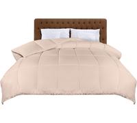 Utopia Bedding Piumone Alternativo con Cucitura a Scatola 220 x 240 cm, Piumone leggero da 200 GSM con Angoli di Lavoro, Trapunta Estiva Morbida in Microfibra (Beige)