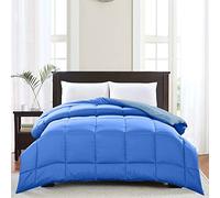 Piumino 4 Stagioni Bicolore Reversibile, Piumone Interno Double Face Anallergico, disponibile in più Colori e Misure (Matrimoniale 250x200 cm, Blu/Azzurro)