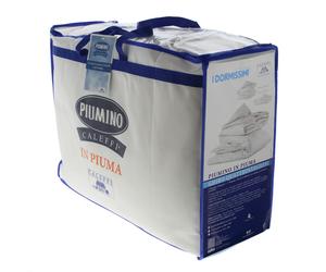 Piumino Caleffi 4 Stagioni 100% Piuma Set 2 pezzi Primaverile Invernale con clip