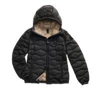 PIUMINO CON CAPPUCCIO AD ONDE CAMELIA DONNA Blauer Nero
