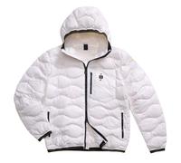 PIUMINO CON CAPPUCCIO AD ONDE WAWE Blauer Bianco