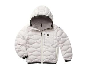 PIUMINO CON CAPPUCCIO BRINTON ONDINA BAMBINO Blauer Bianco