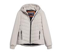 Piumino con cappuccio da donna Superdry Storm Hybrid Beige XS