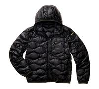 PIUMINO CON CAPPUCCIO E TASCA WAVE Blauer Nero