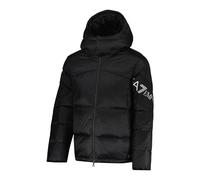 PIUMINO CON CAPPUCCIO LONG LOGO EA7 EMPORIO ARMANI Nero