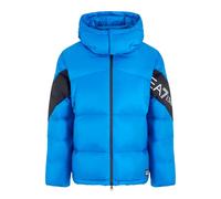 PIUMINO CON CAPPUCCIO LONG LOGO EA7 EMPORIO ARMANI Royal