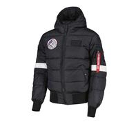 PIUMINO CON CAPPUCCIO PUFFER NASA alpha industries Nero