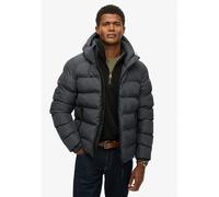 Giacca con cappuccio Superdry Sports Puffer grigio ardesia - M