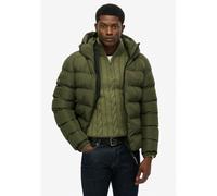 Piumino con cappuccio Sports Verde M Tinta unita