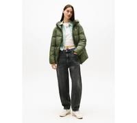Tommy Jeans TJW DW0DW21626 - Piumino da donna con cappuccio, taglia L, colore: verde, Verde (Pewter Green), L