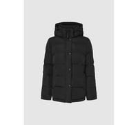 Piumino corto con cappuccio rimovibile BIBI SHORT Nero XS Tinta unita