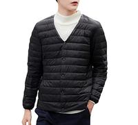 Piumino Corto da Uomo Ultraleggero Ripiegabile Girocollo da Sci