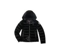 Piumino Corto in velluto Lucido da Donna Blauer Nero