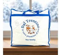 Piumino d’Oca 1 Piazza e Mezza Trentino, Piumone Invernale Caldo e Soffice, 100% Piuma d’Oca Naturale, Imbottitura 360 g/m², Certificato OEKO-TEX - Cm. 200x200