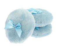 Piumino da Cipria Soffice 3 Pezzi in Peluche e Nastro di Seta | Viso e Polvere Libera, Leggero e Delicato su Pelle Sensibile, Uso Salone e Cura Dopo Bagno