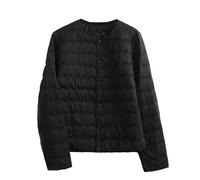 Piumino Da Donna 100 Grammi Antivento Imbottito Caldo Giubbotto Trapuntato Ripiegabile Invernali Piumini Senza Cappuccio Elegante Taglie Forti Casual Cappotto Comodo Manica Lunga Giacca Cerniera