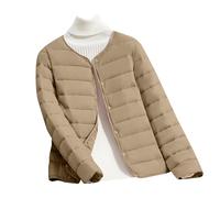 Piumino Da Donna 100 Grammi Antivento Ripiegabile Caldo Piumini Senza Cappuccio Leggero Invernali Trapuntato Giubbotto Comodo Manica Lunga Casual Cappotto Taglie Forti Cerniera Giacca Mezza Stagione