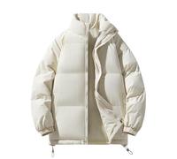 Piumino da donna invernale trapuntato con cappuccio antivento imbottito a maniche lunghe cappotto caldo da donna all'aperto escursionismo capispalla per il freddo, 02-bianco, L