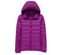 Piumino da donna leggero con cappuccio, cappotto invernale trapuntato da donna, casual, giacca in pile per attività all'aperto, giacca antivento in flanella, trench, taglie forti, cappotto invernale