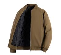 Piumino da uomo trapuntato collo alto autunno bomber imbottito termico caldo capispalla inverno outdoor corsa giacca a vento manica lunga casual cappotto sportivo, Caff, L