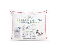 Piumino Tex Tirol Stella Alpina Medium 200 gsm - 100% Piumino d’Oca, Leggero Primaverile Estivo, Trapuntato a Cassettoni, Cotone Bianco, Indice Calore 3 - Matrimoniale 2 PIAZZE CM. 250X200