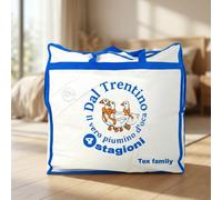 Piumino d'Oca Trentino 4 Stagioni, 2 Piumini Separabili, Soffice, Versatile, 50%