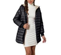 Piumino Donna 100 Grammi Caldo Antivento Leggero Piumini Con Cappuccio Invernali Trapuntato Imbottito Giubbotto Elegante Comodo Mezza Stagione Giacca Manica Lunga Taglie Forti Cappotto Casual