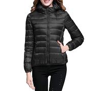 Piumino Donna 100 Grammi con Cappuccio Leggero Corto Giubbotto Imbottito Trapuntato Giacca Invernale Elegante Piumino Richiudibile a Maniche Lunghe Ultraleggero Taglie Forti Giubbotto di Piuma Caldo