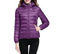 Piumino Donna 100 Grammi con Cappuccio Leggero Corto Giubbotto Imbottito Trapuntato Giacca Invernale Elegante Piumino Richiudibile a Maniche Lunghe Ultraleggero Taglie Forti Giubbotto di Piuma Caldo