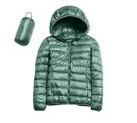 Piumino Donna 100 Grammi Leggero con Cappuccio Piumini Elegante Giacca Ripiegabile Donna Giacconi Invernale Cappotto Piumino Ultraleggero Giacconi Per le Vacanze Comodo Caldo e (Mint Green, XL)
