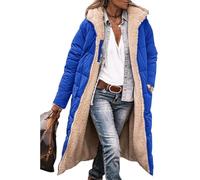 Piumino Donna Lungo Invernale Caldo Antivento con Cappuccio Maniche Lunghe | Giacca Cappotto Parka Trapuntato Imbottito Spesso in Pile Tasche Cerniera Oversize Casual Elegante Abbigliamento di Moda