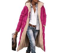 Piumino Donna Lungo Invernale Caldo Antivento con Cappuccio Maniche Lunghe | Giacca Cappotto Parka Trapuntato Imbottito Spesso in Pile Tasche Cerniera Oversize Casual Elegante Abbigliamento di Moda