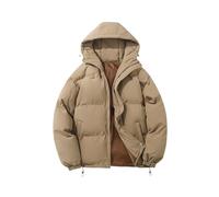 Piumino Donna Lungo Le Camelie Invernali Women S Solid Color Winter Couple Korean Version of Loose Warm Padded Casual Bread Padded Piumino Donna Leggero Khaki XL