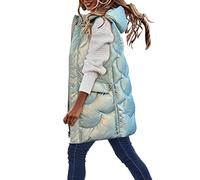 Piumino Donna Senza Maniche Con Cappuccio Cappotto Donna Inverno Chic Mi Lungo, 2025 Nuovo Cappotti Paillettes Personalizzato Piumino Casual Outwear Felpa Con Cerniera Giacca Inverno Caldo Cappotto