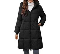 Piumino Donna Trapuntato Con Cappuccio Elegante Cappotto Lungo da Donna Per Inverno Caldo Cappotti Invernali da Donna in Vendita Cappotto Sottile Zip All'Aperto Piumini Donna Larghe Moda Top Caldo