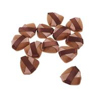 Piumino Fissante per Cipria Triangolare Mini 20 Pezzi in Fleece | Formato Marrone, Design Compatto per Ritocchi in Viaggio, Uso Multifunzione per Beauty Routine