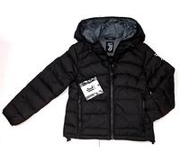 Piumino Giacca con cappuccio bambino ragazzo Juventus NUOVO LOGO bomber imbottito Juve prodotto ufficiale (NERO) (4 anni)