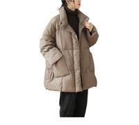Piumino Invernale da Donna All'Aperto, Piumino Leggero da Donna Piumino per Anziani di Mezza età E Anziani Piumini Taglie Forti Piumino Madre Marrone,Come Mostrato,M