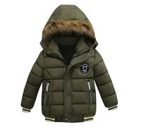 Piumino invernale per bambini, con cappuccio, giacca in cotone, giacca calda per bambini, abbigliamento invernale da neve, con cappuccio, antivento, con cerniera