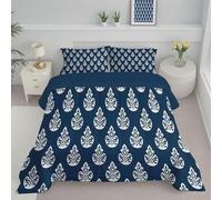Piumino King Size 4 Stagioni Geometria Di Metà Secolo Piumone Bambino Estetica Retrò 260X230 Morbida Chaud Trapunta In Microfibra Per Tutte Le Stagioni, Lavabile Leggero, Blu Navy