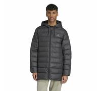 Piumino leggero con cappuccio Essentials 3 Stripes Nero M Tinta unita