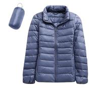Piumino Leggero Donna 100 Grammi Elegante, Piumini Abbigliamento Donna Corto e Tasche Giacconi Ripiegabile Caldo Cappotto Trapuntato Slim Giacche Invernali Donna Antivento Rimovibile e Tasche