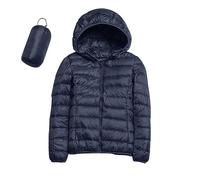 Piumino Leggero Donna 100 Grammi Piumini Leggeri Giacca Piumino Leggeri Donna Giacconi Invernali Cappotto Piumino Ultraleggero Pesante Giubbotti Imbottiti Giubbini Giacca Imbottito (Z2-Navy, XL)