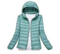 Piumino Leggero Donna Con Cappuccio - Giacca Invernale Imbottita Ultraleggera - Giubbotto Cappotto Pesante Verde