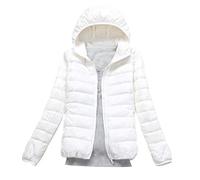 Piumino Leggero Donna Con Cappuccio Piumini Leggeri Giacca Piumino Leggeri Donna Giacconi Invernali Cappotto Piumino Ultraleggero Pesante Giubbotti Imbottiti Giubbini Giacca Imbottito Invernale Bianco