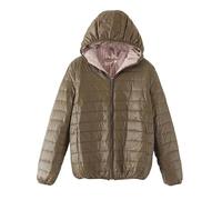 Piumino Leggero Donna Giubbotto Donna Invernale Women S Winter Color Blocked Lamb Fleece Closure Elastic Short Warm Cotton Hooded Cotton Piumino Curvy Le Camelie Invernali Green L